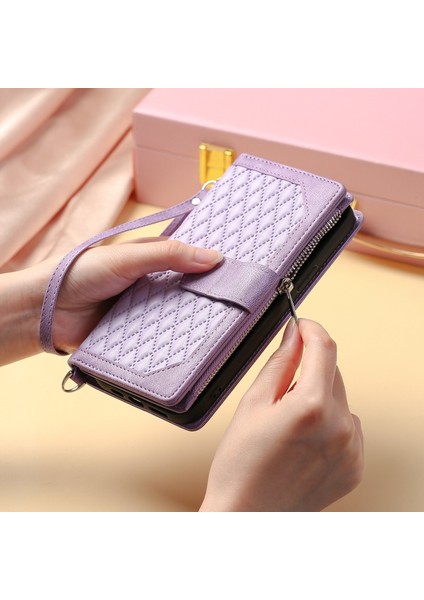 Samsung Galaxy A71 4g Için Kılıf Kart Tutuculu Cüzdan Kılıf Bilek Askılı Pu Deri Fermuarlı Çanta Kapağı (Yurt Dışından) fiyatları