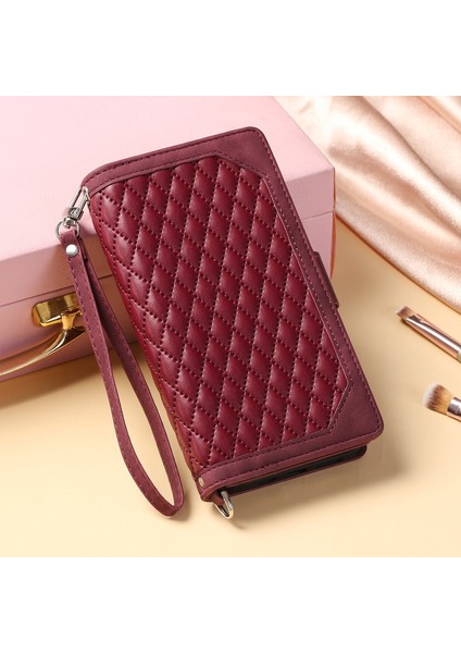 Samsung Galaxy A71 4g Için Kılıf Kart Tutuculu Cüzdan Kılıf Bilek Askılı Pu Deri Fermuarlı Çanta Kapağı (Yurt Dışından) modelleri