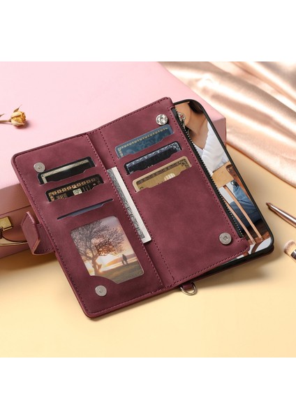 Samsung Galaxy A71 4g Için Kılıf Kart Tutuculu Cüzdan Kılıf Bilek Askılı Pu Deri Fermuarlı Çanta Kapağı (Yurt Dışından) indirimleri