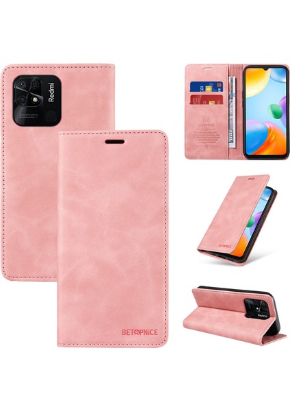 Xiaomi Redmi 10C Cüzdan Derisi ile Uyumlu-Rfıd Engellemeli Kart Sahipleri-Tpu Kapaklı Kapak (Yurt Dışından)