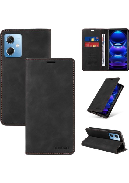 Xiaomi Poco X5 5g Cüzdan Derisi ile Uyumlu-Rfıd Engellemeli Kart Sahipleri-Tpu Kapaklı Kapak (Yurt Dışından)