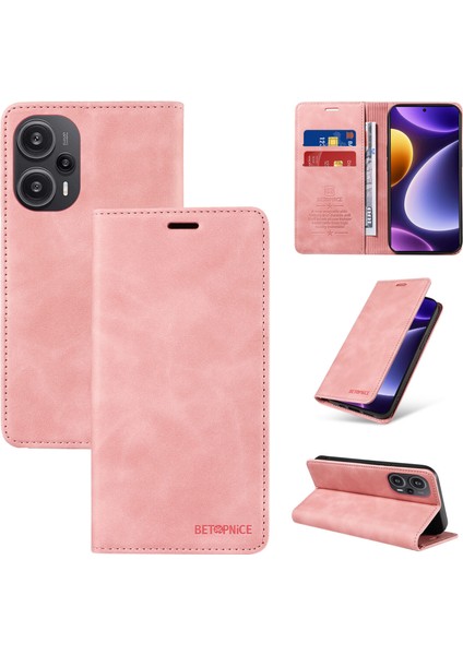 Xiaomi Poco F5 Cüzdan Derisi ile Uyumlu-Rfıd Engellemeli Kart Sahipleri-Tpu Kapaklı Kapak (Yurt Dışından)