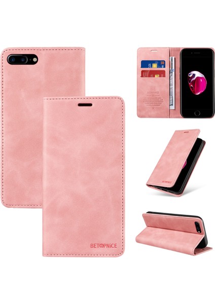 iPhone 7 Plus/8 Plus Cüzdan Derisi ile Uyumlu-Rfıd Engellemeli Kart Sahipleri-Tpu Kapaklı Kapak (Yurt Dışından)