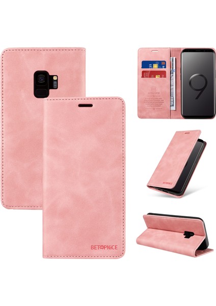 Samsung Galaxy S9 Cüzdan Derisi ile Uyumlu-Rfıd Engellemeli Kart Sahipleri-Tpu Kapaklı Kapak (Yurt Dışından)