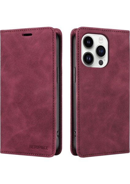 iPhone 14 Pro Cüzdan Derisi ile Uyumlu-Rfıd Engellemeli Kart Sahipleri-Tpu Kapaklı Kapak (Yurt Dışından)