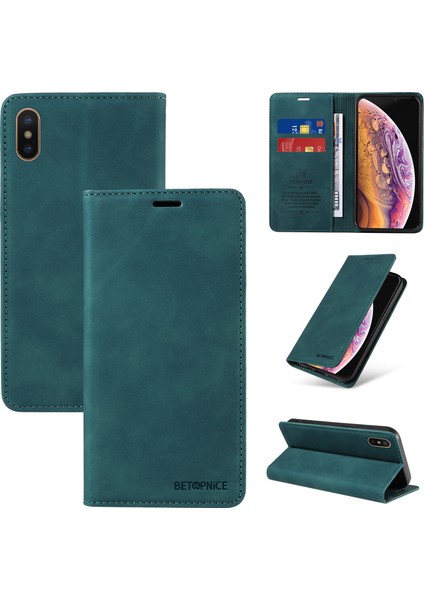 iPhone X/xs Cüzdan Derisi ile Uyumlu-Rfıd Engellemeli Kart Sahipleri-Tpu Kapaklı Kapak (Yurt Dışından)