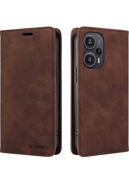 Xiaomi Poco F5 Cüzdan Derisi ile Uyumlu-Rfıd Engellemeli Kart Sahipleri-Tpu Kapaklı Kapak (Yurt Dışından)