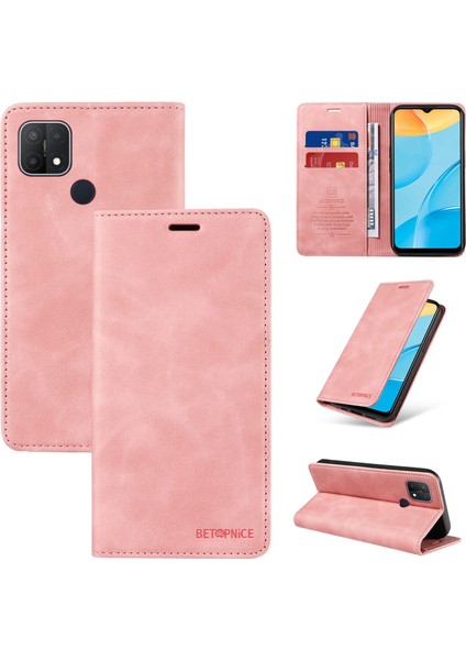 Oppo A15 4G/A15S Cüzdan Derisi ile Uyumlu-Rfıd Engellemeli Kart Sahipleri-Tpu Kapaklı Kapak (Yurt Dışından)