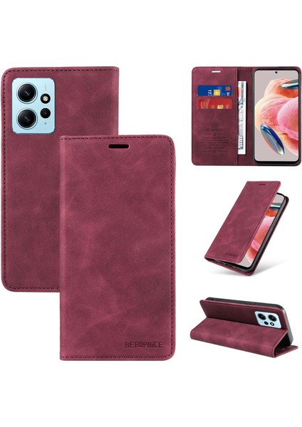 Xiaomi Redmi Note 12 4g Cüzdan Derisi ile Uyumlu-Rfıd Engellemeli Kart Sahipleri-Tpu Kapaklı Kapak (Yurt Dışından)