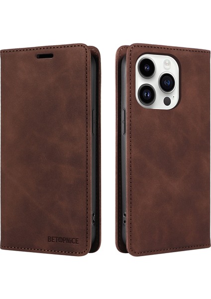 iPhone 15 Pro Max Cüzdan Derisi ile Uyumlu-Rfıd Engellemeli Kart Sahipleri-Tpu Kapaklı Kapak (Yurt Dışından)