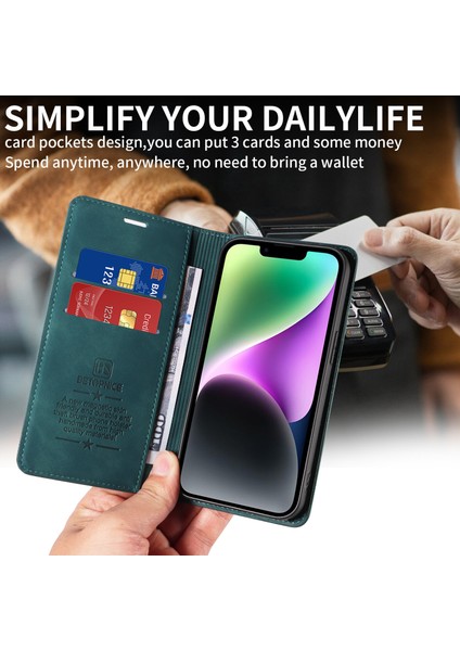iPhone 15 Pro Max Cüzdan Derisi ile Uyumlu-Rfıd Engellemeli Kart Sahipleri-Tpu Kapaklı Kapak (Yurt Dışından)
