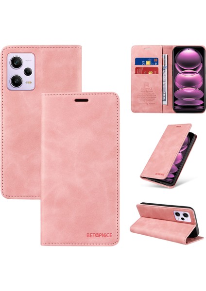 Xiaomi Redmi Note 12 Pro Cüzdan Derisi ile Uyumlu-Rfıd Engellemeli Kart Sahipleri-Tpu Kapaklı Kapak (Yurt Dışından)