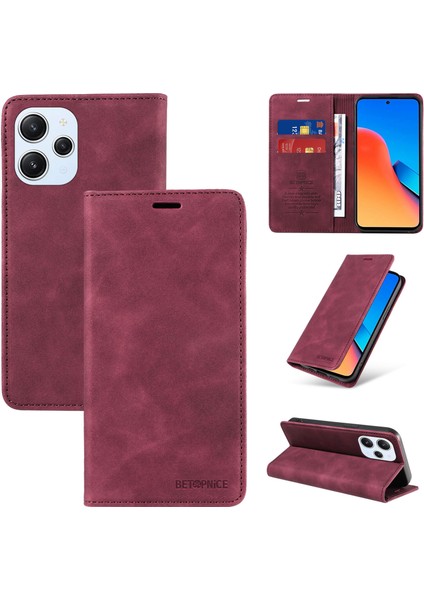 Xiaomi Redmi 12 4g Cüzdan Derisi ile Uyumlu-Rfıd Engellemeli Kart Sahipleri-Tpu Kapaklı Kapak (Yurt Dışından)