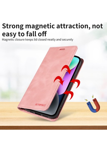 iPhone 14 Pro Max Cüzdan Derisi ile Uyumlu-Rfıd Engellemeli Kart Sahipleri-Tpu Kapaklı Kapak (Yurt Dışından)
