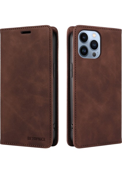 iPhone 12 Pro Max Cüzdan Derisi ile Uyumlu-Rfıd Engellemeli Kart Sahipleri-Tpu Kapaklı Kapak (Yurt Dışından)
