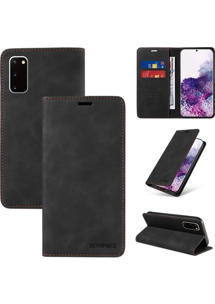 Samsung Galaxy S20 Cüzdan Derisi ile Uyumlu-Rfıd Engellemeli Kart Sahipleri-Tpu Kapaklı Kapak (Yurt Dışından)