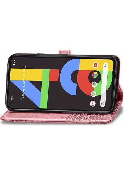 Google Pixel 4A ile Uyumlu El Standı Fonksiyonlu Cüzdan Kabartmalı Pu Deri Kart Tutucu (Yurt Dışından) indirimleri