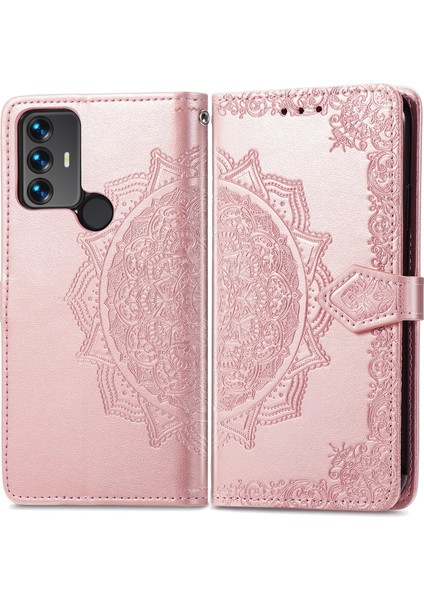 Tcl 30 Se ile Uyumlu El Standı Fonksiyonlu Cüzdan Kabartmalı Pu Deri Kart Tutucu (Yurt Dışından) modelleri