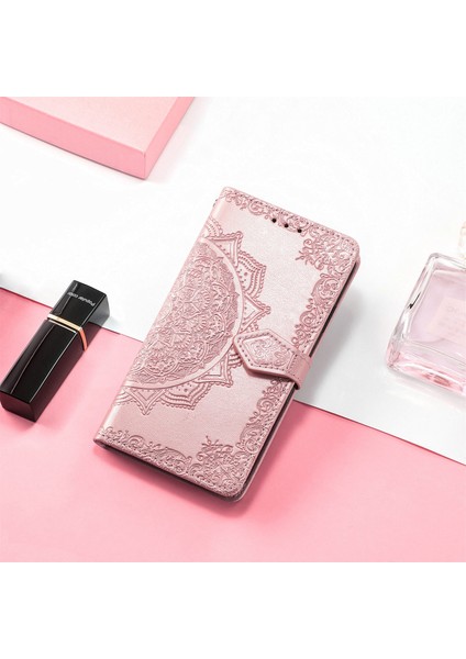 Huawei Mate 30 Pro ile Uyumlu El Standı Fonksiyonlu Cüzdan Kabartmalı Pu Deri Kart Tutucu (Yurt Dışından) fiyatları