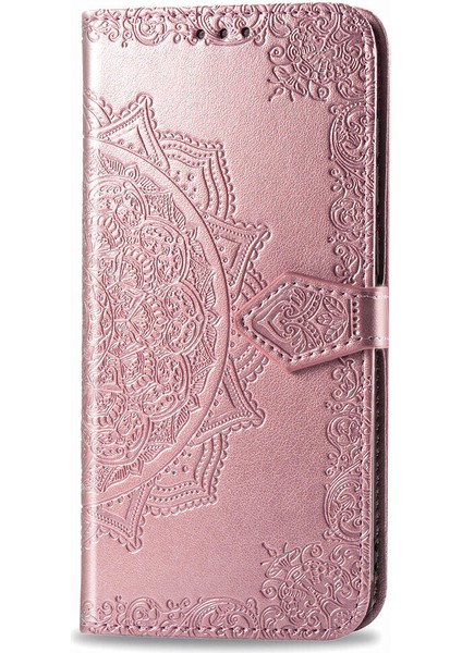 Huawei Mate 30 Pro ile Uyumlu El Standı Fonksiyonlu Cüzdan Kabartmalı Pu Deri Kart Tutucu (Yurt Dışından) modelleri