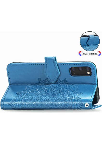 Samsung Galaxy S20 ile Uyumlu El Standı Fonksiyonlu Cüzdan Kabartmalı Pu Deri Kart Tutucu (Yurt Dışından) indirimleri