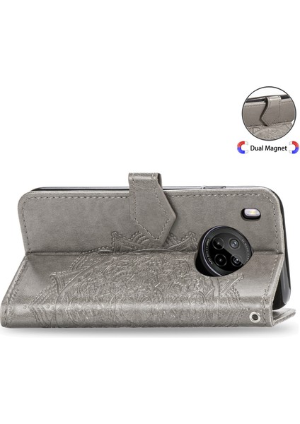 Huawei Y9A ile Uyumlu El Standı Fonksiyonlu Cüzdan Kabartmalı Pu Deri Kart Tutucu (Yurt Dışından) fırsatları