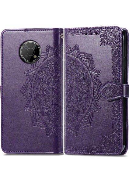 Nokia G300 ile Uyumlu El Standı Fonksiyonlu Cüzdan Kabartmalı Pu Deri Kart Tutucu (Yurt Dışından) modelleri