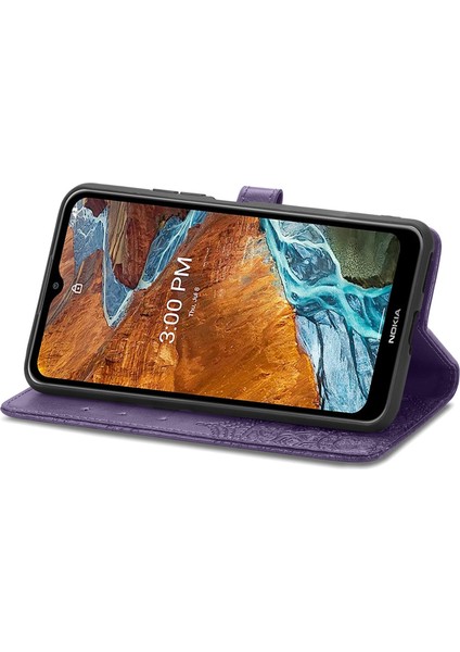 Nokia G300 ile Uyumlu El Standı Fonksiyonlu Cüzdan Kabartmalı Pu Deri Kart Tutucu (Yurt Dışından) indirimleri