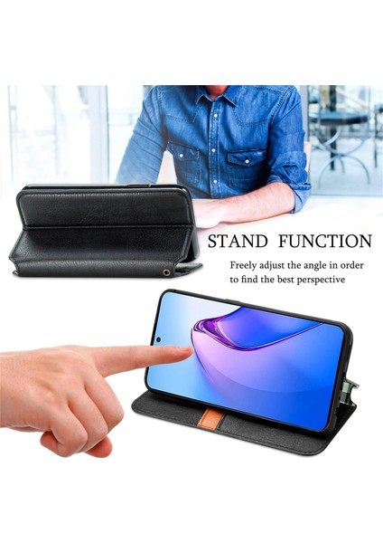 Oppo Reno 8 Pro Cüzdan Kılıfı ile Uyumlu, Kart Tutuculu, Pu Deri Flip Kickstand Kapak (Yurt Dışından) modelleri