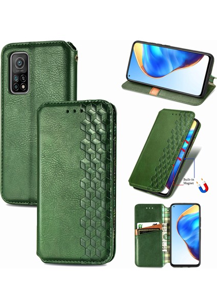 Xiaomi 10T/10T Pro Cüzdan Kılıfı ile Uyumlu, Kart Tutuculu, Pu Deri Flip Kickstand Kapak (Yurt Dışından)