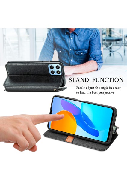 Honor X8 5g Cüzdan Kılıfı ile Uyumlu, Kart Tutuculu, Pu Deri Flip Kickstand Kapak (Yurt Dışından) modelleri