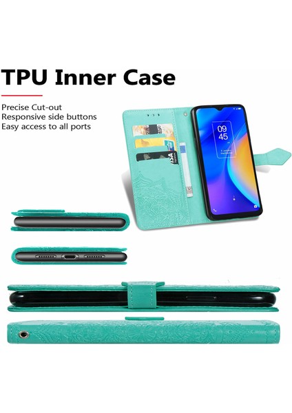 Tcl 20 Se ile Uyumlu El Standı Fonksiyonlu Cüzdan Kabartmalı Pu Deri Kart Tutucu (Yurt Dışından) fırsatları