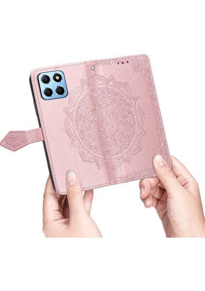 Honor X8 5g ile Uyumlu El Standı Fonksiyonlu Cüzdan Kabartmalı Pu Deri Kart Tutucu (Yurt Dışından) fırsatları