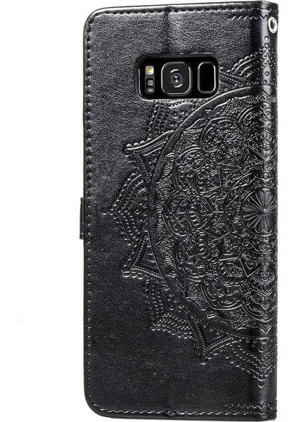 Samsung Galaxy S8 ile Uyumlu El Standı Fonksiyonlu Cüzdan Kabartmalı Pu Deri Kart Tutucu (Yurt Dışından) modelleri