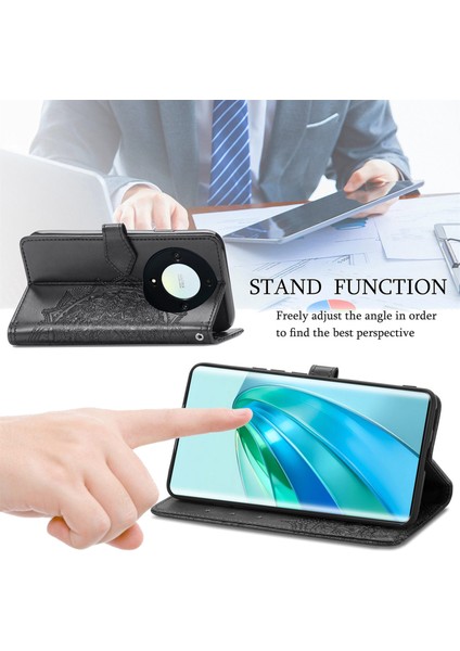 Honor X9A ile Uyumlu El Standı Fonksiyonlu Cüzdan Kabartmalı Pu Deri Kart Tutucu (Yurt Dışından) fırsatları