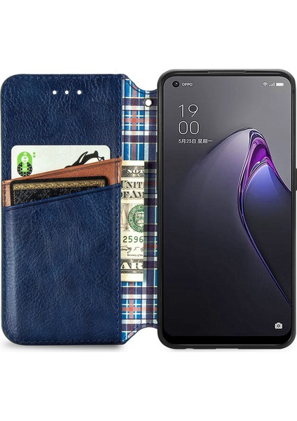 Oppo Reno 8 Cüzdan Kılıfı ile Uyumlu, Kart Tutuculu, Pu Deri Flip Kickstand Kapak (Yurt Dışından)