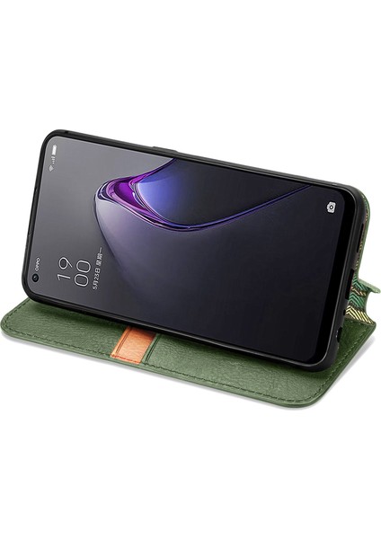 Oppo Reno 8 Cüzdan Kılıfı ile Uyumlu, Kart Tutuculu, Pu Deri Flip Kickstand Kapak (Yurt Dışından)