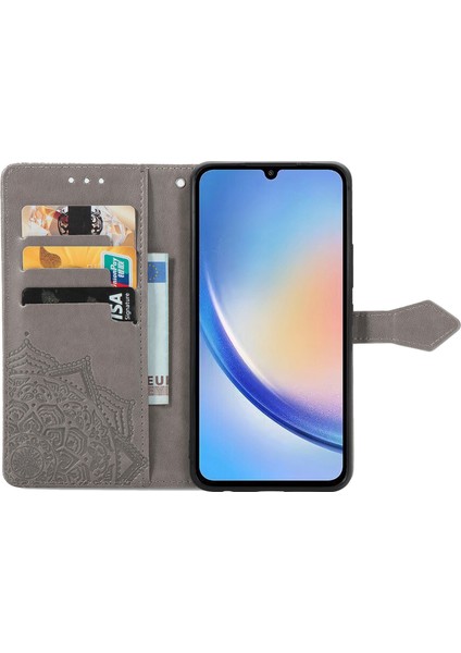 Samsung Galaxy A34 5g ile Uyumlu El Standı Fonksiyonlu Cüzdan Kabartmalı Pu Deri Kart Tutucu (Yurt Dışından) fırsatları