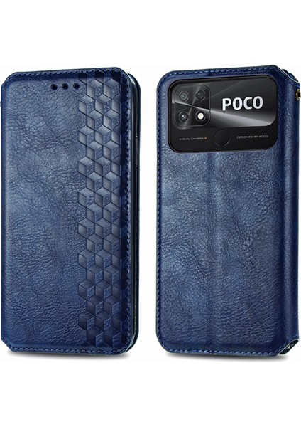 Xiaomi Poco C40 Cüzdan Kılıfı ile Uyumlu, Kart Tutuculu, Pu Deri Flip Kickstand Kapak (Yurt Dışından)
