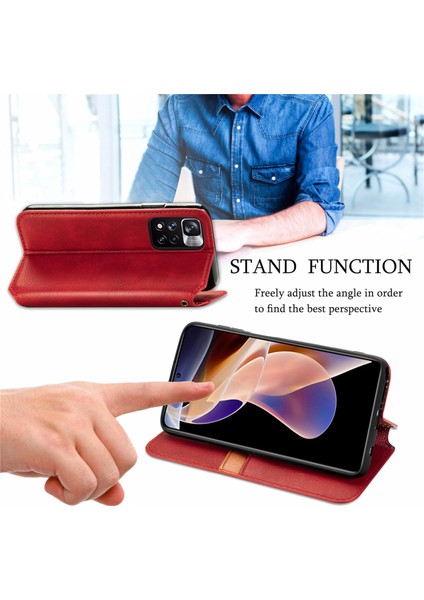 Xiaomi Redmi Note 11 Pro Cüzdan Kılıfı ile Uyumlu, Kart Tutuculu, Pu Deri Flip Kickstand Kapak (Yurt Dışından) modelleri