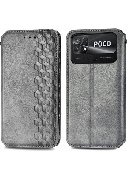 Xiaomi Poco C40 Cüzdan Kılıfı ile Uyumlu, Kart Tutuculu, Pu Deri Flip Kickstand Kapak (Yurt Dışından)