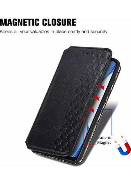 Xiaomi Poco C40 Cüzdan Kılıfı ile Uyumlu, Kart Tutuculu, Pu Deri Flip Kickstand Kapak (Yurt Dışından)