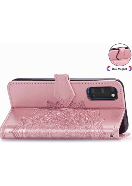 Samsung Galaxy S20 ile Uyumlu El Standı Fonksiyonlu Cüzdan Kabartmalı Pu Deri Kart Tutucu (Yurt Dışından) indirimleri