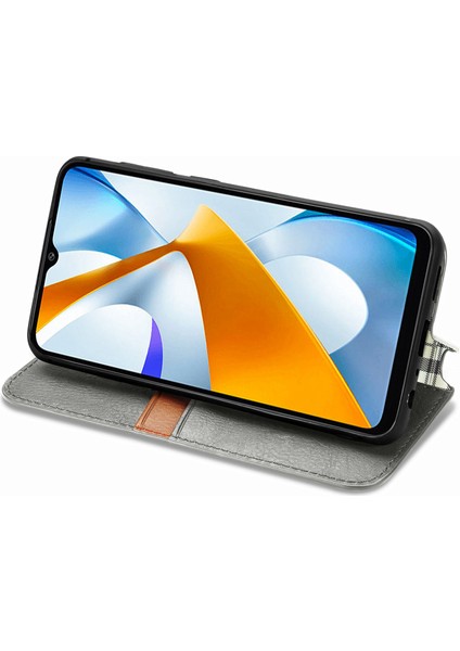 Xiaomi Poco C40 Cüzdan Kılıfı ile Uyumlu, Kart Tutuculu, Pu Deri Flip Kickstand Kapak (Yurt Dışından)