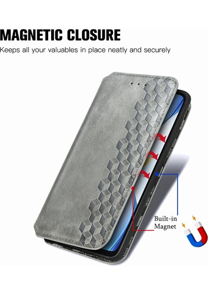 Xiaomi Poco C40 Cüzdan Kılıfı ile Uyumlu, Kart Tutuculu, Pu Deri Flip Kickstand Kapak (Yurt Dışından)