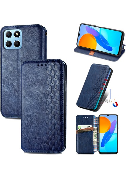 Honor X8 5g Cüzdan Kılıfı ile Uyumlu, Kart Tutuculu, Pu Deri Flip Kickstand Kapak (Yurt Dışından)