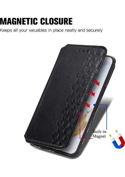 Honor 90 5g Cüzdan Kılıfı ile Uyumlu, Kart Tutuculu, Pu Deri Flip Kickstand Kapak (Yurt Dışından)