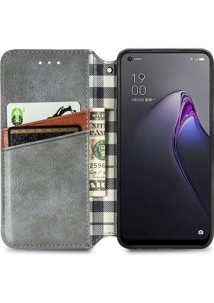 Oppo Reno 8 Cüzdan Kılıfı ile Uyumlu, Kart Tutuculu, Pu Deri Flip Kickstand Kapak (Yurt Dışından)