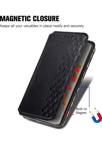 Yihang Boutique Huawei Mate 50 Pro Cüzdan Kılıfı ile Uyumlu, Kart Tutuculu, Pu Deri Flip Kickstand Kapak (Yurt Dışından)