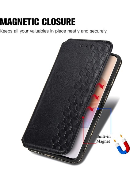 Xiaomi 12 Lite Cüzdan Kılıfı ile Uyumlu, Kart Tutuculu, Pu Deri Flip Kickstand Kapak (Yurt Dışından) modelleri